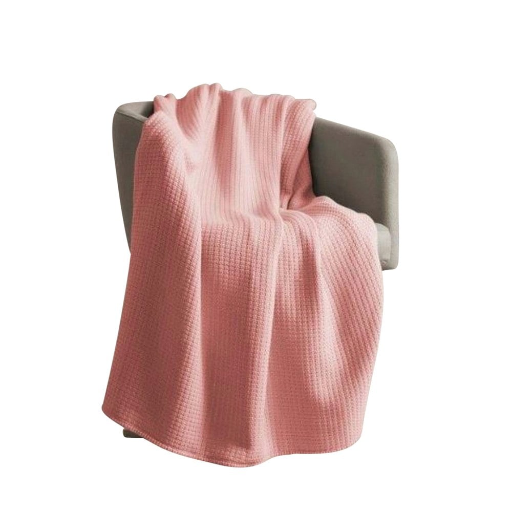 Belledorm Luxury Waffle Throw - Coral