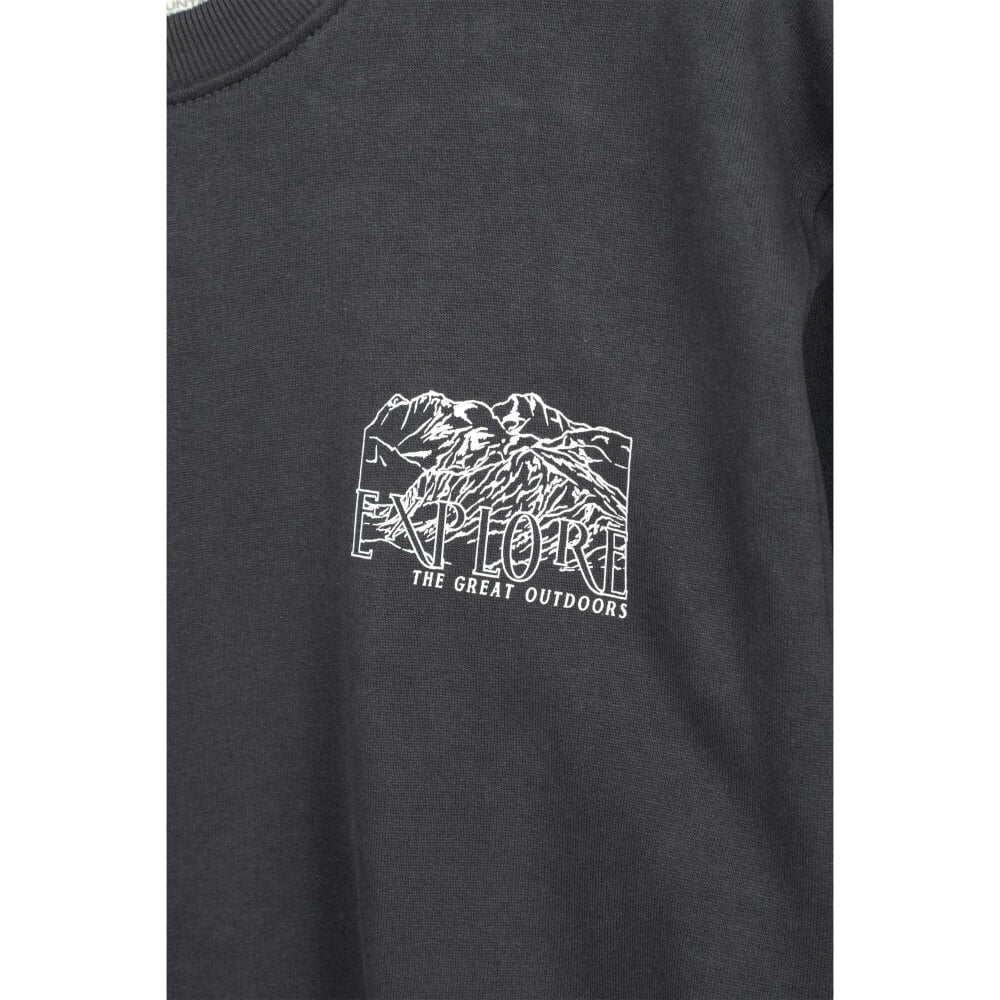 Mountain Warehouse Mens Sketch Landscape Graphic Sweatshirt - Grey