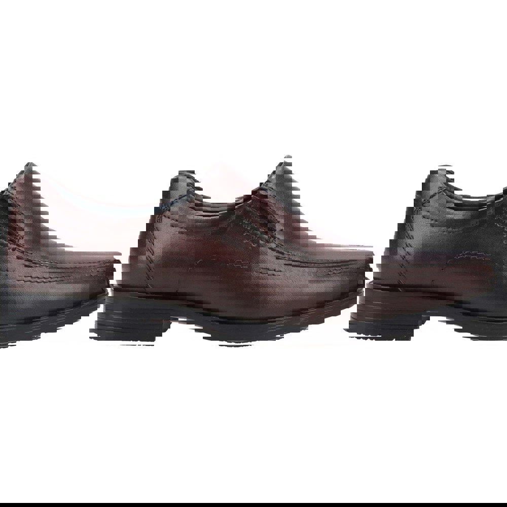 Hush Puppies Boys Brody Leather Shoes - Chocolate Brown