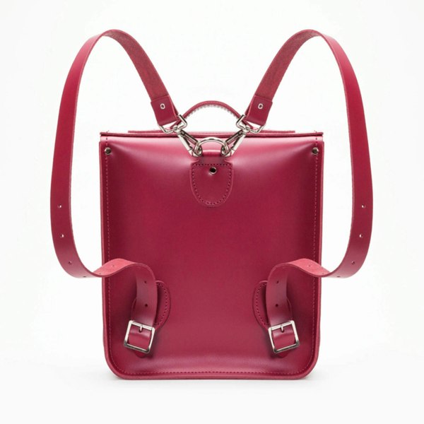 Zatchels Handmade Leather City Backpack - Magenta