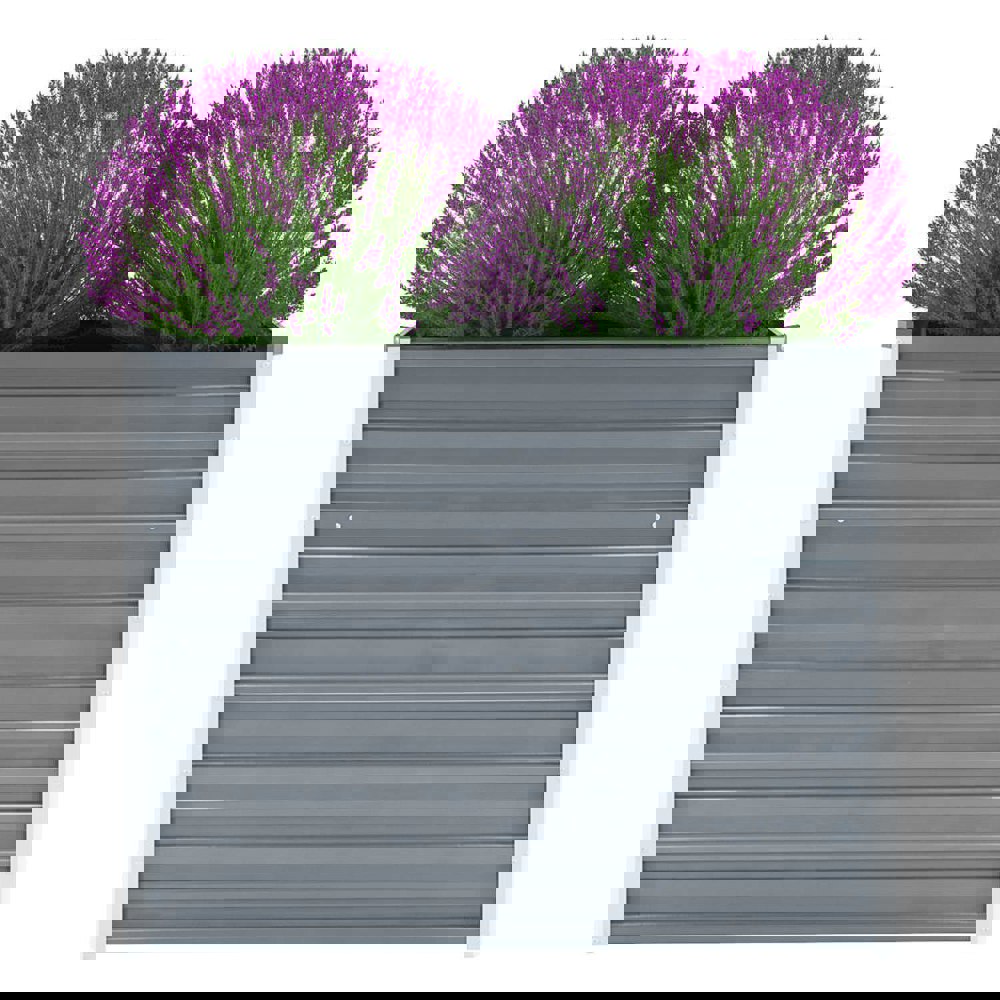 Berkfield Garden Raised Bed Galvanised Steel 100x40x77 cm Grey