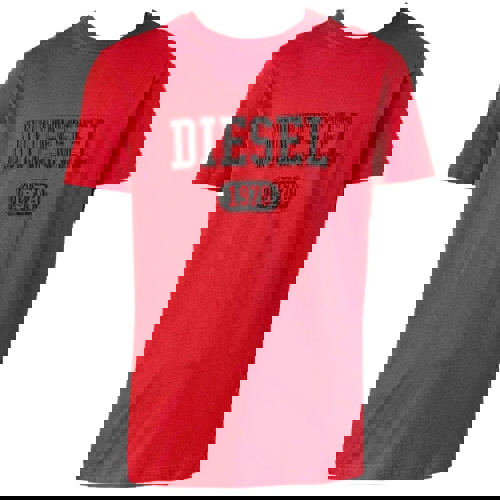 Diesel 1976 Varsity Logo Red T-Shirt S
