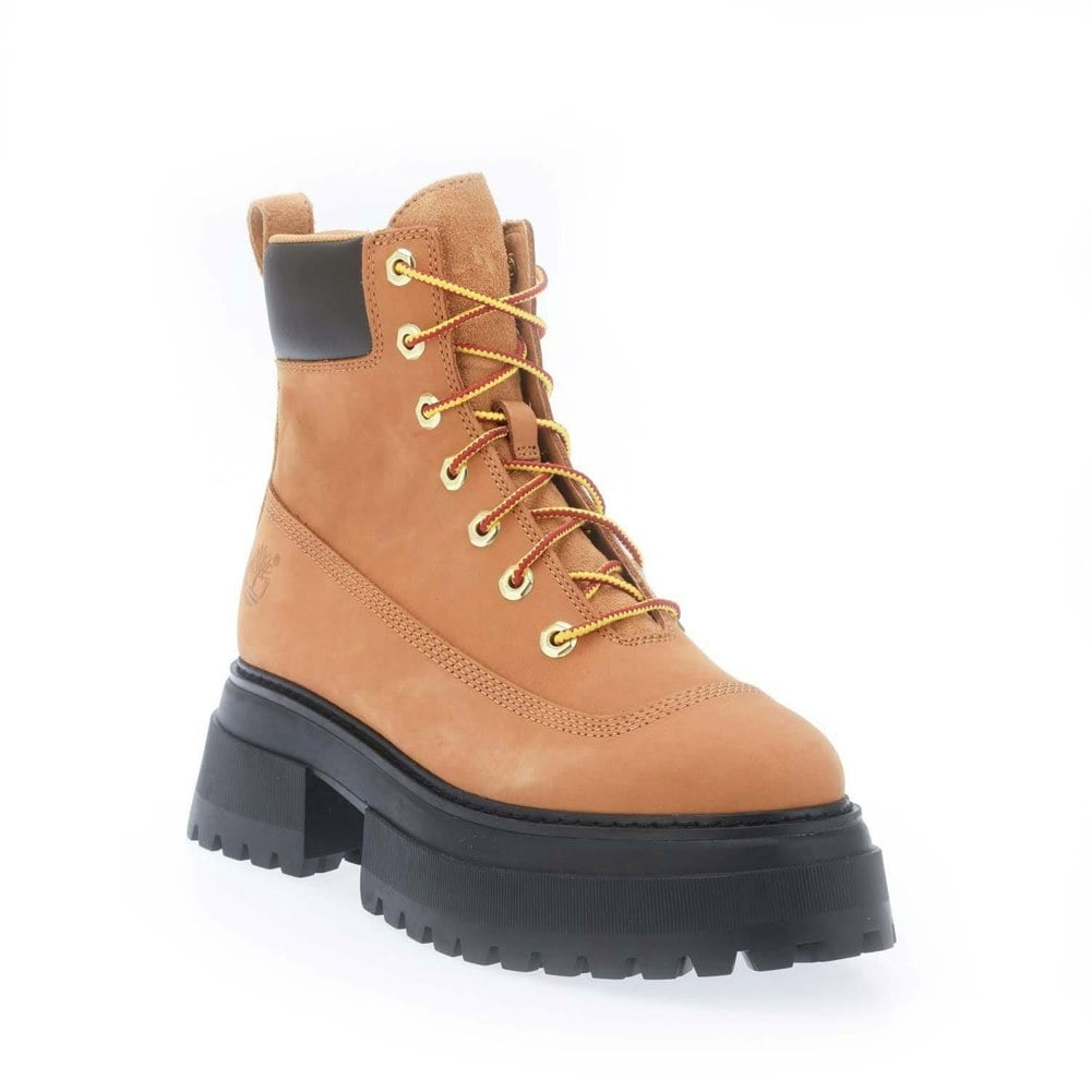 Timberland Womens Sky Leather Lace Up Boots - Wheat