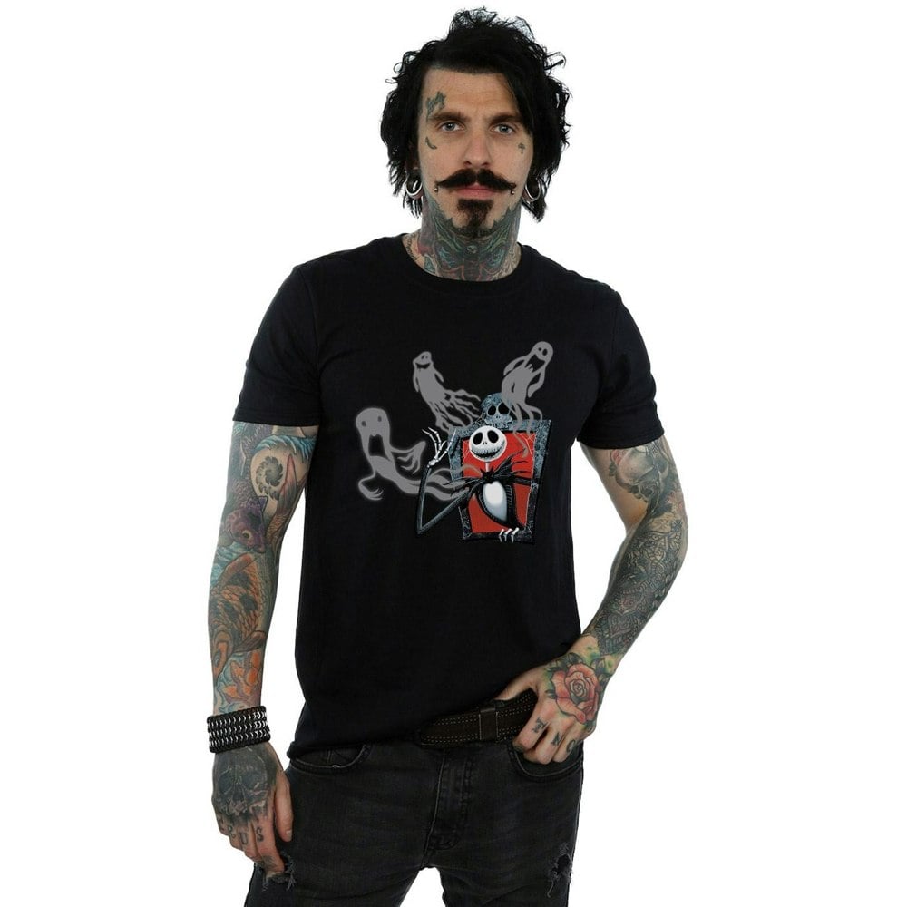 Disney Mens Nightmare Before Christmas Ghosts Of Jack T-Shirt - Black