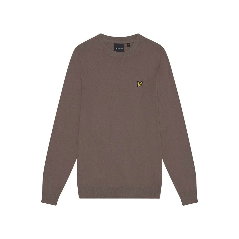 Lyle & Scott Mens Cotton Merino Crew Neck Jumper - Heritage Taupe