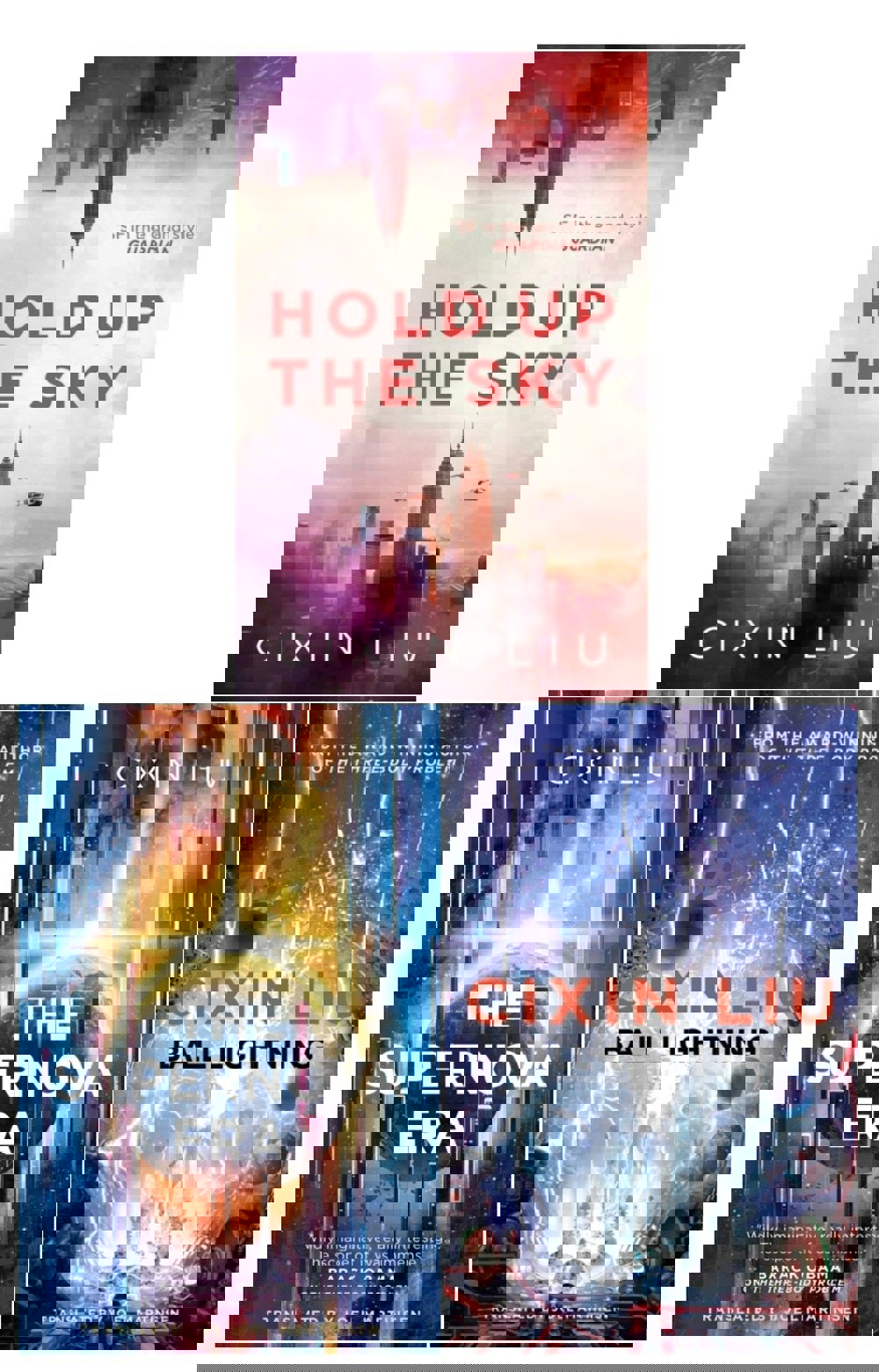 Cixin Liu Collection 3 Books Set (The Supernova Era, Hold Up the Sky and Ball Lightning)
