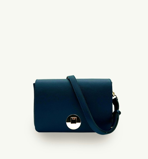 Apatchy London The Newbury Maxi Leather Bag - Navy