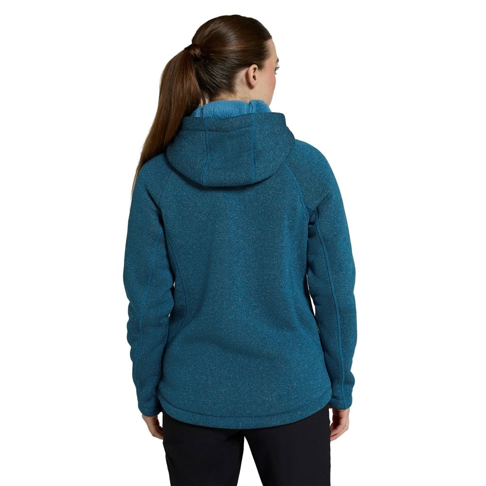 Mountain Warehouse Womens Nevis Faux Fur Lined Full Zip Hoodie - Dark Teal
