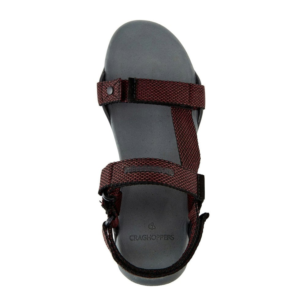 Craghoppers Mens Locke Sandals - Dark Grey/Pompeian Red