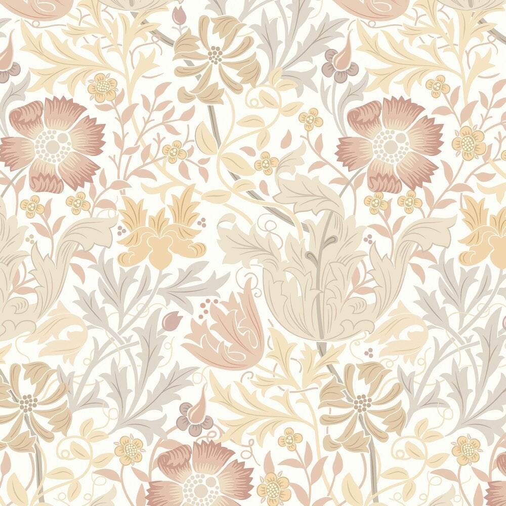 Hoopla Walls Honeysuckle & Tulip - Warm Natural 10m Wallpaper