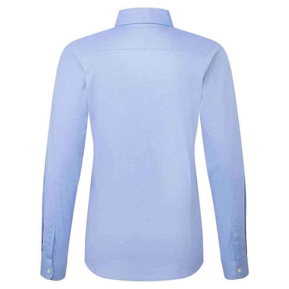 Premier Womens/Ladies Supreme Oxford Long-Sleeved Formal Shirt - Oxford Blue