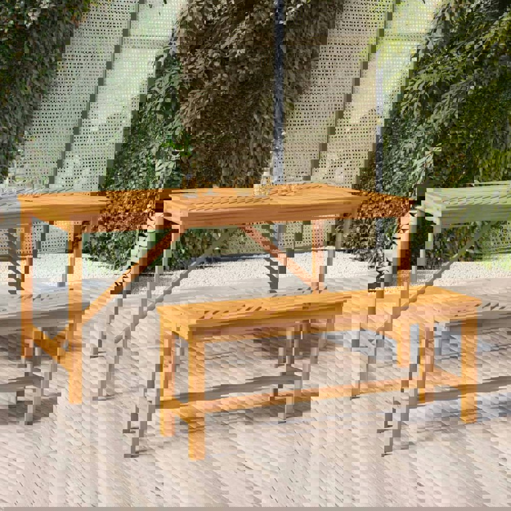 Berkfield Garden Bench 110 cm Solid Wood Acacia