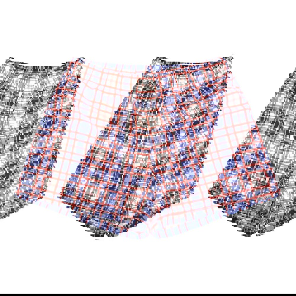 Replay Red Checkered Swim Shorts