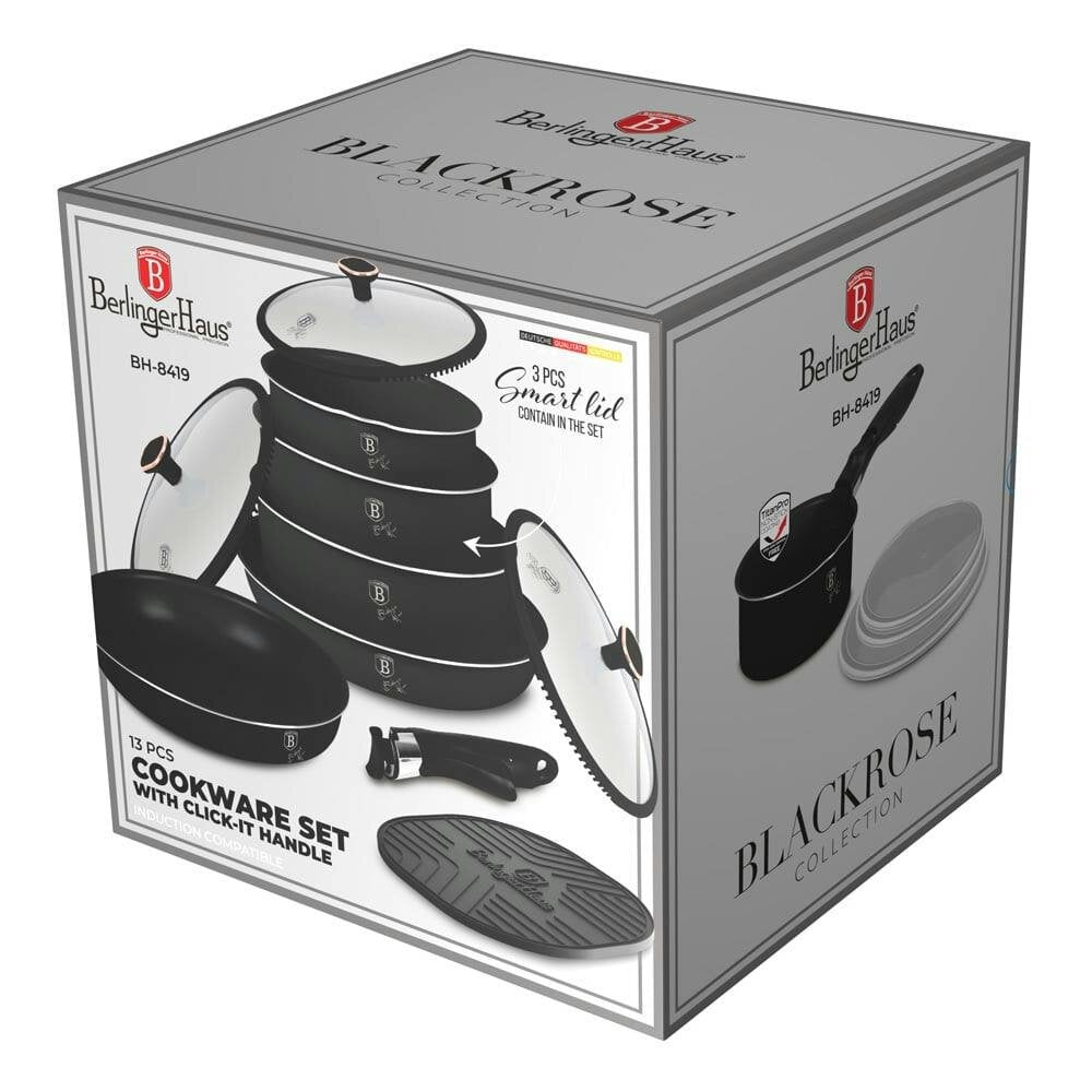 Berlinger Haus 13 Pcs Cookware Set Berlinger Haus BH8419 | Black Rose