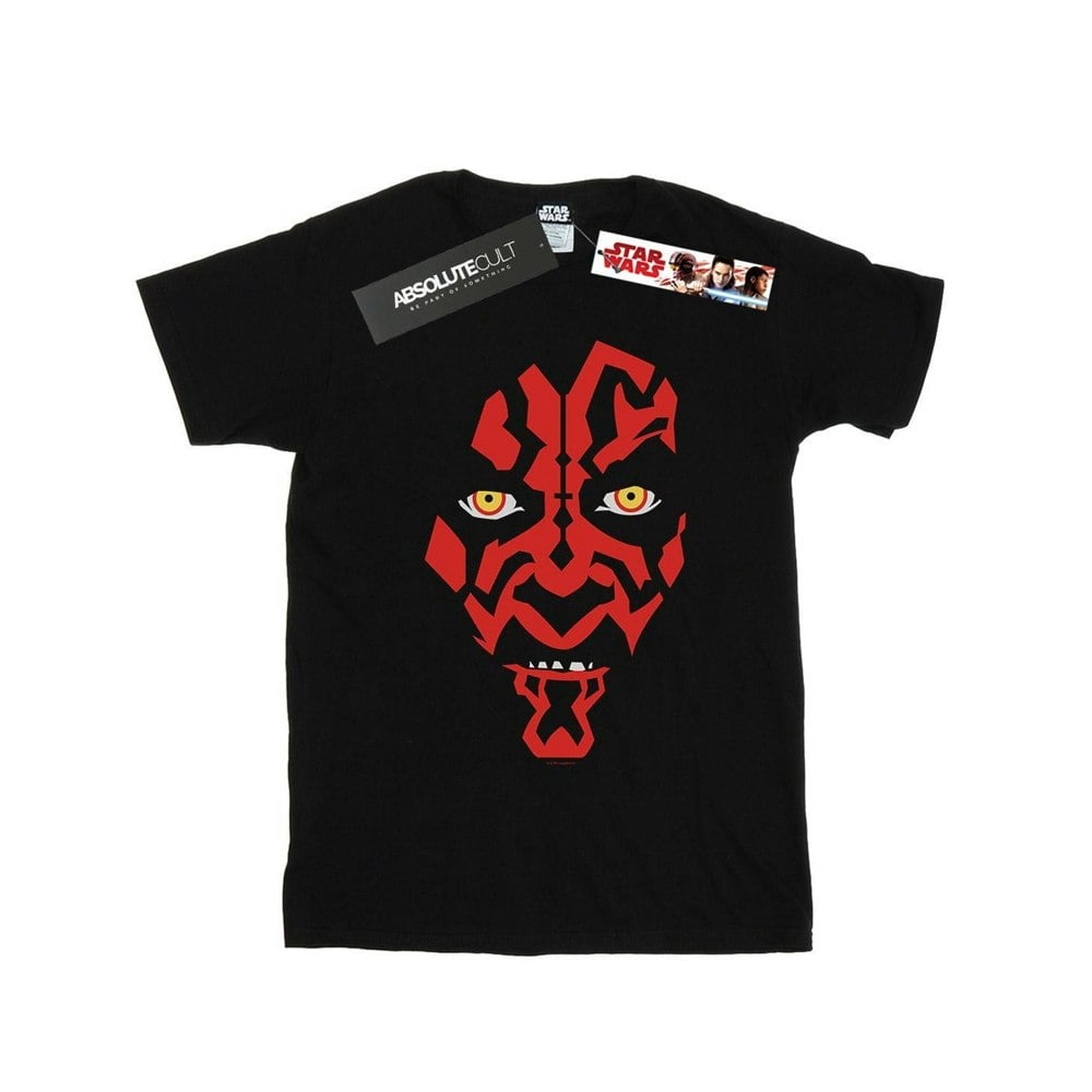 Star Wars Boys Darth Maul Face T-Shirt - Black