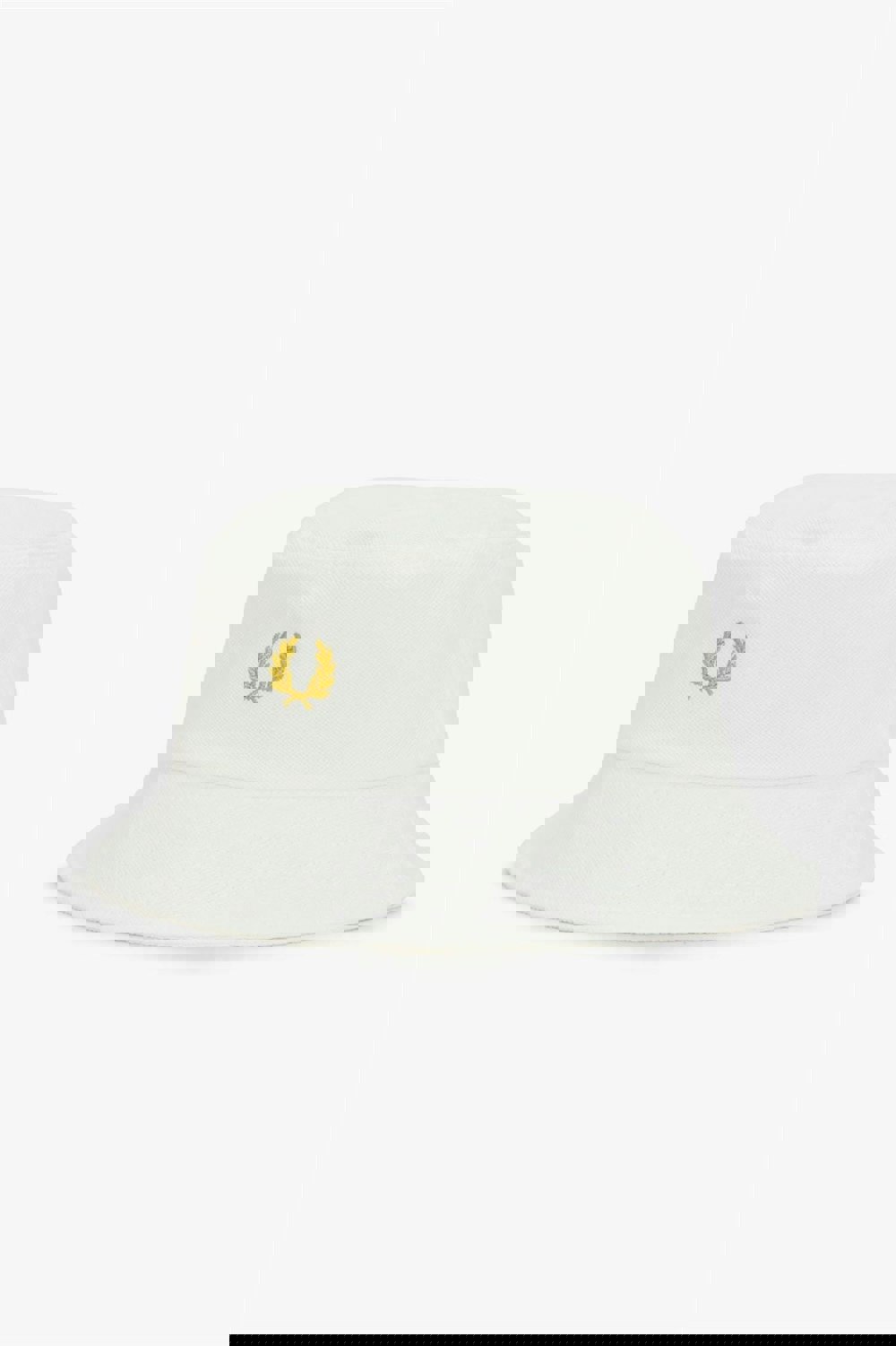 Fred Perry Pique Cotton White Bucket Hats