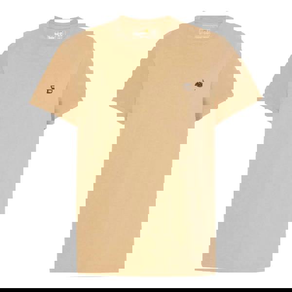 Timberland Mens Oyster River Logo Short-Sleeved T-Shirt - Wheat - 