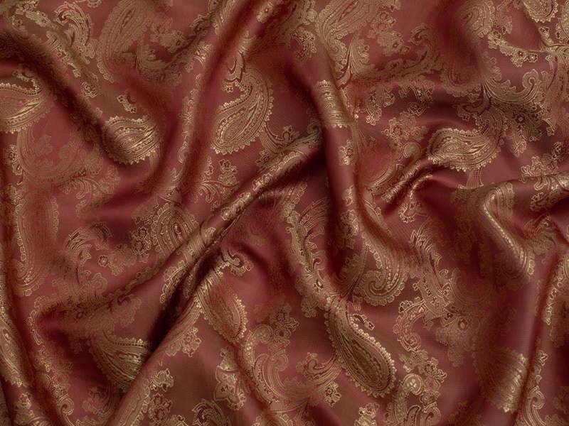Minerva Core Range Woven Jacquard Lining Fabric, Paisley Print Dressmaking Fabric, 143cm Wide - per metre