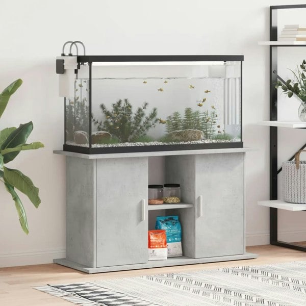 Berkfield Aquarium Stand Concrete Grey 101x41x58 cm Engineered Wood
