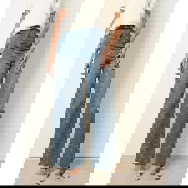 Blue Vanilla Floral Print Jeans