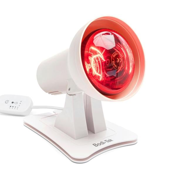 A shatterproof 150W E27 infrared heat lamp bulb emits bright red light, ideal as a replacement bulb for your infrared lamp.