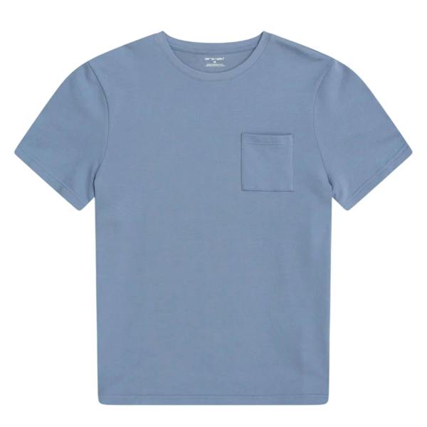 Animal Mens Textured Chest Pocket T-Shirt - Blue - 