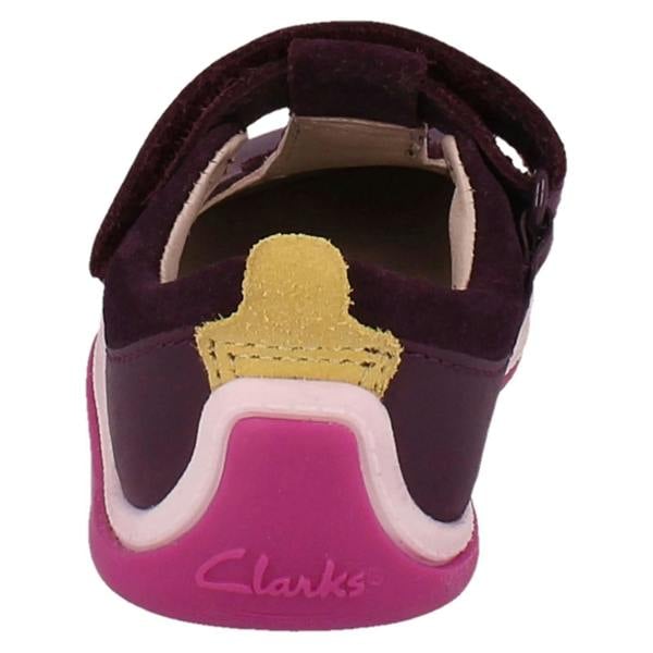 Clarks Girls Clarks Casual T-Bar Shoes Noodle Bright T