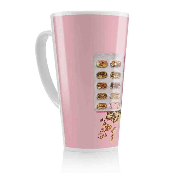 Benjamin Tate Design Glitter Pills Latte Mug