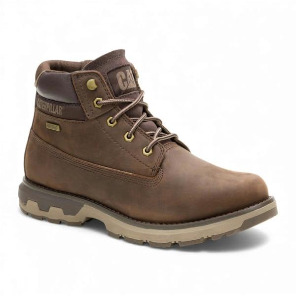 Pursue - Men's Dark Brown Leather Work Hiking Ankle Boots - Caterpillar - 3