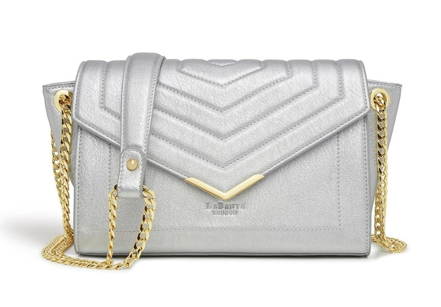 LaBante London Kensington Vegan Cross Body Bag - Silver