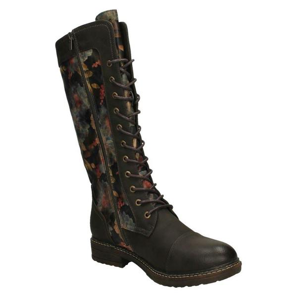 Rieker Ladies Rieker Knee High Zip/Lace Boots 94731
