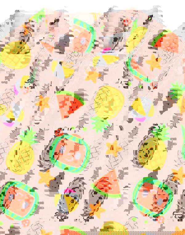 Cocomelon Girls Pink Logo 1 Piece Swimming Costume