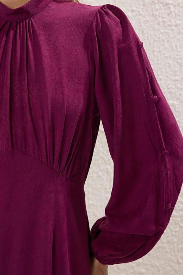WOVCOR Jacquard Floral Woven Dress