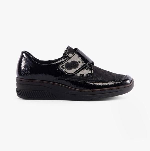 Rieker Leaves Womens Shoes - Black (487C0-00)