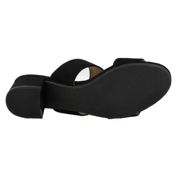 Anne Michelle Ladies Anne Michelle Mid Heel Mule Strap Sandals