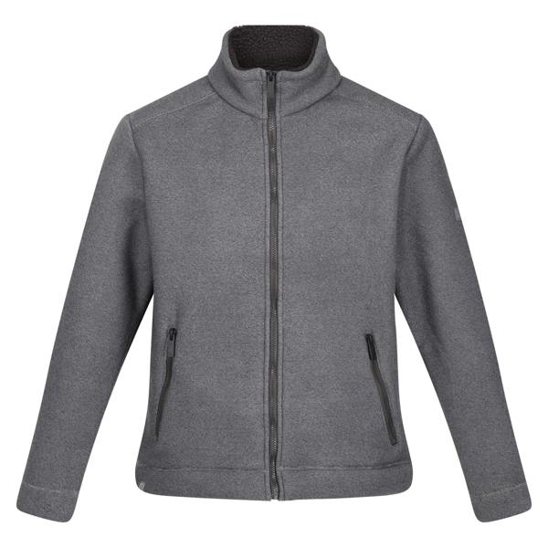 Regatta Mens Garrian II Full Zip Fleece Jacket - Storm Grey/Black - 