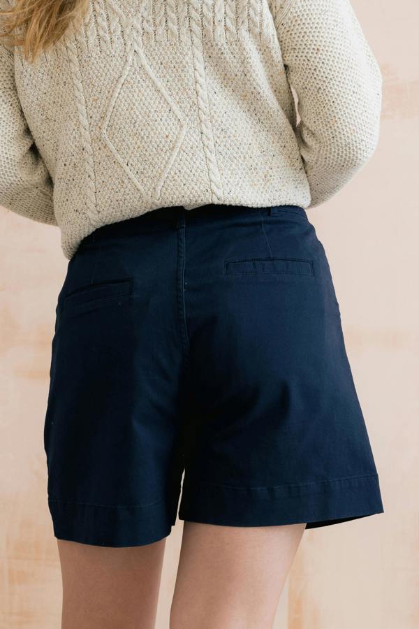 Lily & Me Merrick Stretch Twill Tailored Shorts Navy
