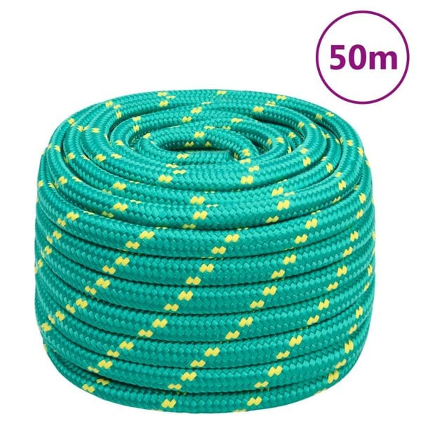 Berkfield Boat Rope Green 20 mm 50 m Polypropylene