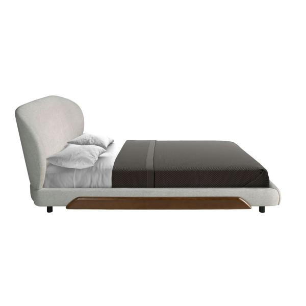 Angel Cerdá Light grey fabric bed 7222