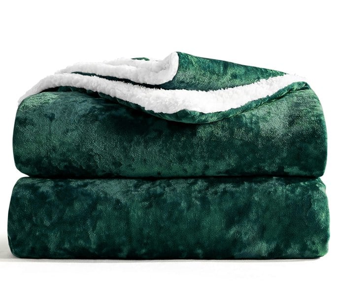 Velosso Crushed Velvet Sherpa Reverse Throw