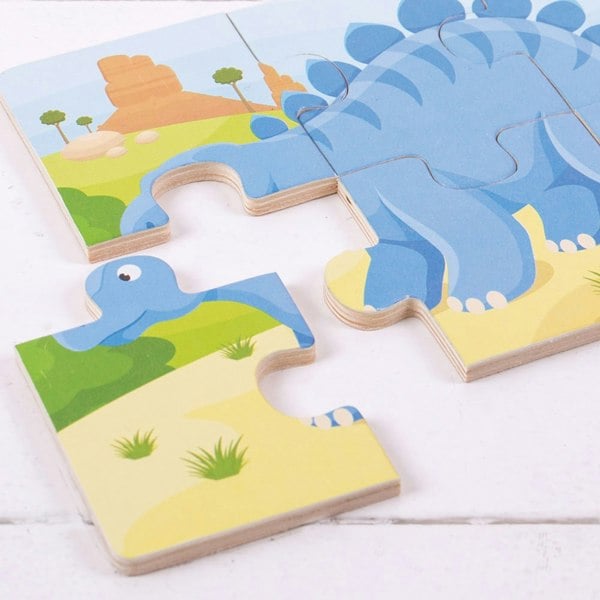 Bigjigs Toys Dinosaur (6 Piece Puzzles) - 3 Puzzles