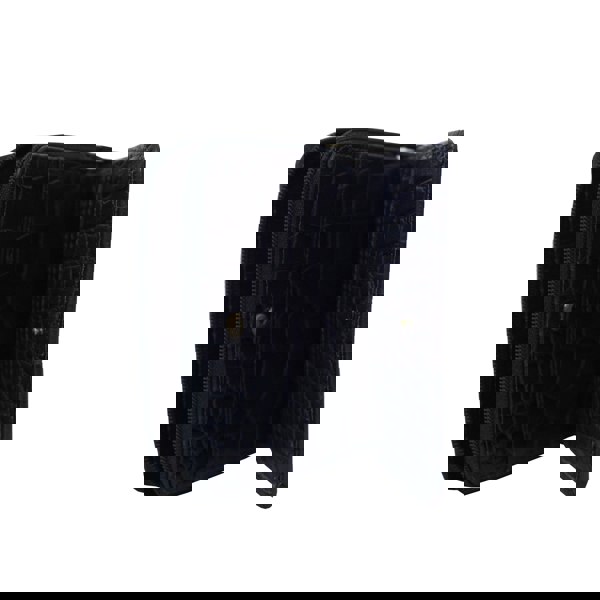 Assots London 'JOLLY' Navy Croc Real Leather Designer Zip-Top Wallet