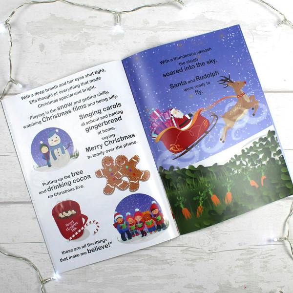 Personalised Girls 'It's Christmas' Story Book - close-up detail