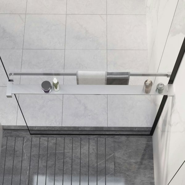 Berkfield Shower Shelf for Walk-in Shower Wall Chrome 90 cm Aluminium