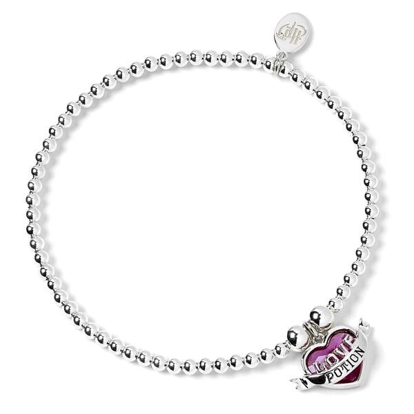 Harry Potter sterling silver ball bead bracelet with Love potion charm  silver