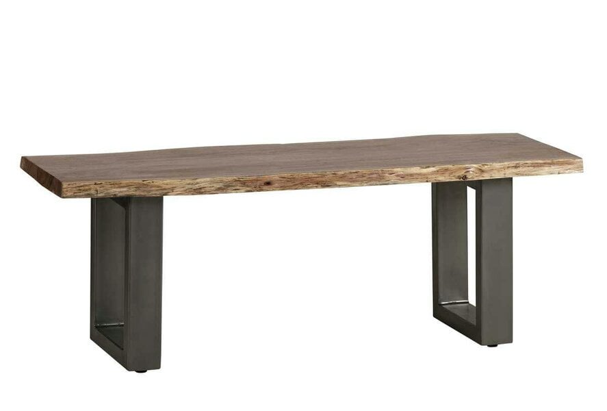 Wyld Haus Wellington Medium Acacia Wood Live Edge Modern Dining Bench