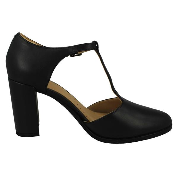 Clarks Ladies Clarks T-Bar Heeled Court Shoes Freva85 Bar
