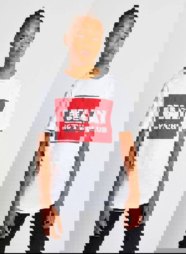 Beat Boyz Club Boys Streetwear Kingpin White Graphic T Shirt