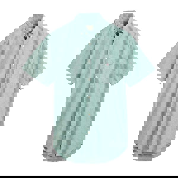 Gant Mens Oxford Regular Short-Sleeved Shirt - Teal - 