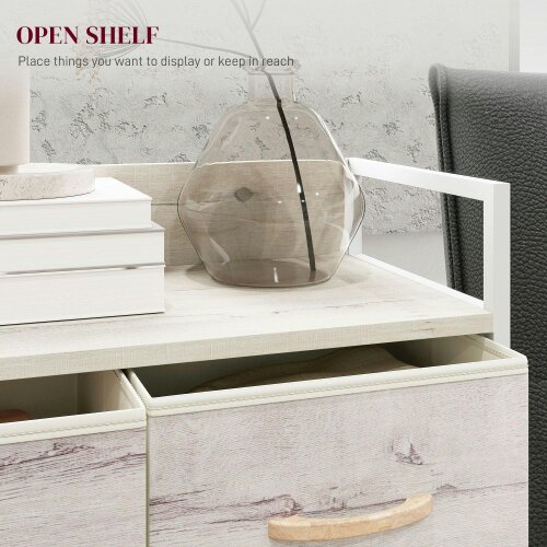 Wyld Haus Palike Grey and White Wood Effect 4 Drawer Storage Chest